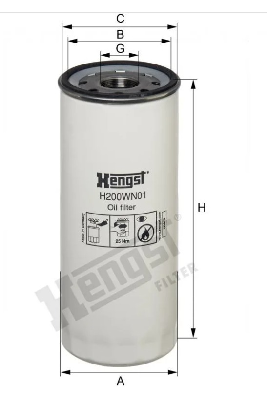 FILTRO OLEO MOTOR FH - BOCA GRANDE